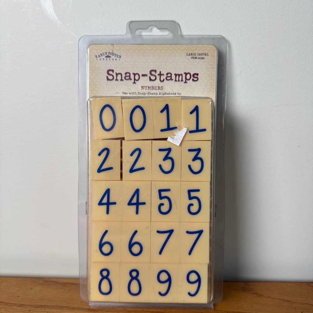 Karen Foster Design‎ Snap-Stamps Numbers Large Casual Item 00391 Blue New